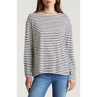 Mavi Stripe Long Sleeve T-Shirt in Navy Blazer Stripe at Nordstrom, Size X-Small