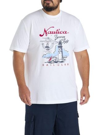 Nautica Big & Tall Beacon Of Light Graphic Tee in White at Nordstrom, Size 2X Big