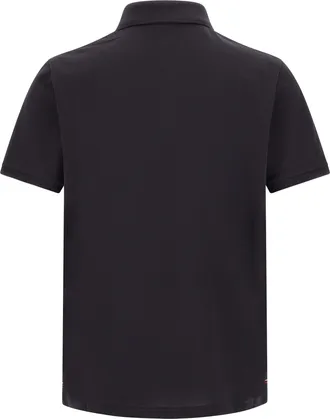 Moncler Mens Blue Cotton Polo Shirt
