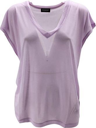 Dondup Roze T-shirts en Polos - Dames - T-shirts - Roze - M - Tops