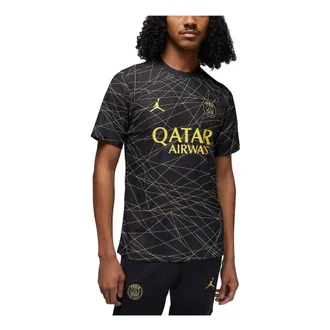 Nike Jordan Air Jordan x Paris Saint-Germain 2022/23 Match Fourth Dri-FIT ADV Soccer Jersey Black Yellow DR3797-010