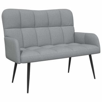 vidaXL Sof&aacute; De 2 Plazas Gris Claro 115 X 61 X 87 Cm Tela Vidaxl