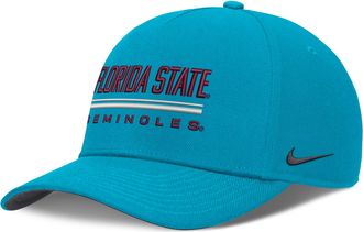 Nike Florida State Sideline Practice Rise Nike Mens Dri-FIT College Adjustable Hat in Blue | NC064KBFTN-RKB