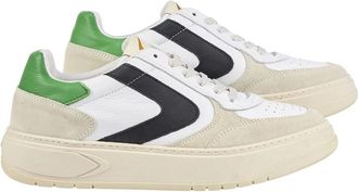 Valsport Schoenen, Heren, Veelkleurig, 43 EU, Su&egrave;de, Su&egrave;de Leren Sneakers Wit Groen