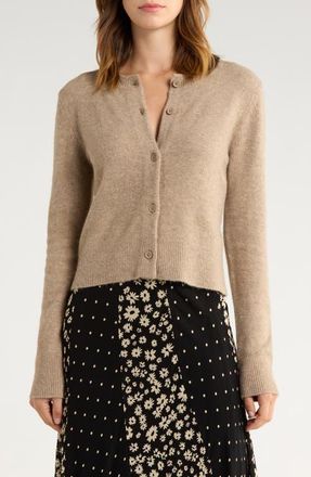 Rails Matilda Crop Cardigan in Heather Oat at Nordstrom, Size Medium