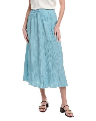 Eileen Fisher Pleated Silk Flare Skirt