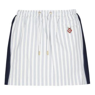Casablanca Minifalda de algod&oacute;n a rayas - Skirts - Mujer - Blanco - M