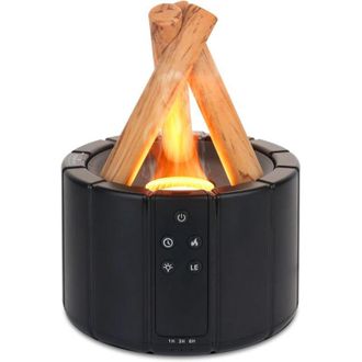 OEM Difusor De Aceites Esenciales Con Efecto De Llama, Humidificador De Aire 3 En 1 Con 3 Temporizadores, Brillo Ajustable Y Apagado Autom&aacute;tico Sin Agua P