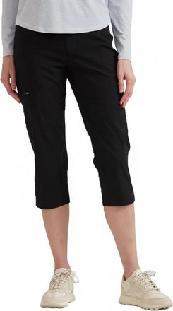 Eddie Bauer Womens First Ascent Upf50+ Mid Rise Guide Capris In Black