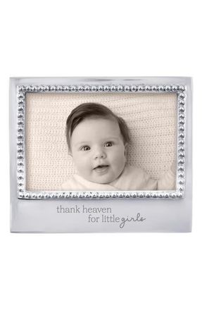 Mariposa Thank Heaven for Little Girls 4 x 6-Inch Picture Frame in Silver at Nordstrom