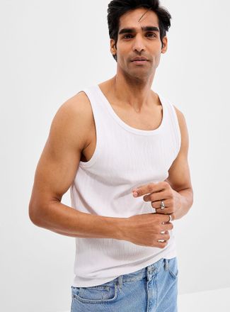 Only & Sons Mens Etched stripe Tank Top