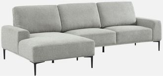 Sweeek Sweeek - Divano a 3 posti in tessuto e metallo, angolo sinistro