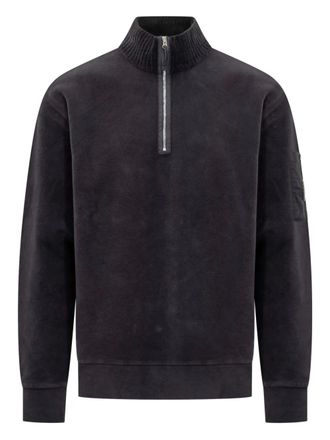 C.P. Company half-zip Lens-detail sweatshirt - men - Cotton - S - Black