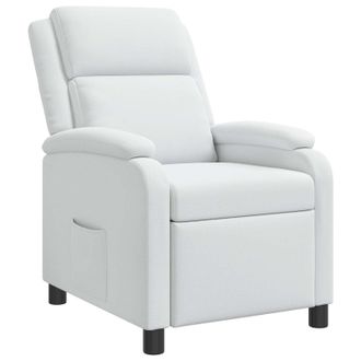 vidaXL Recliner Blanco Tela Vidaxl