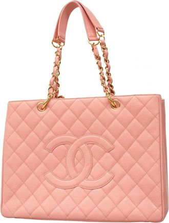 Chanel Pink Grained Calfskin Tote Bag (Pre-Owned)