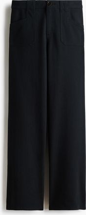 H&M Weite Twillhose - Schwarz