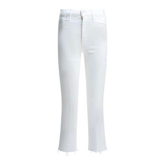 Mother The Cruiser High Waisted Cropped Flare Jeans - Dames - Jeans - Wit - Maat: W30