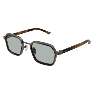 Gucci Zonnebril met vierkant montuur - unisex - Accessoires - Bruin - Maat: 51 MM