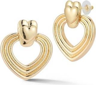 Glaze Jewelry Heart Doorknocker Drop Earrings in Gold at Nordstrom Rack
