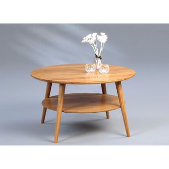 Norrwood home24 Norrwood Couchtisch Okemos Massivholz Wildeiche Rund Modern &Oslash; 80 cm