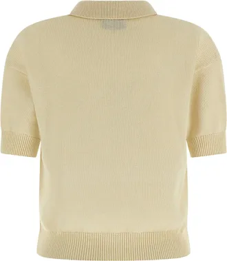 Max Mara Cotton Knit Polo - Beige