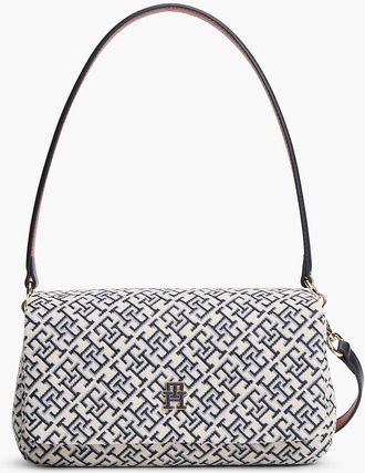 Tommy Hilfiger Womens Jacquard Monogram Crossbody Bag - Space Blue