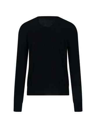 Comme Des Gar&ccedil;ons Comme Des Garcons Play Logo-Embroidered Wool Cardigan - Black