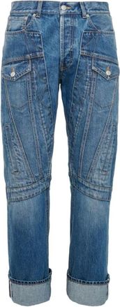 Alexander McQueen Indigo Blue Denim Straight-Leg Jeans