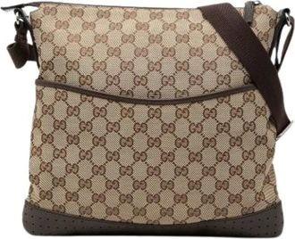 Gucci Pre-owned Cross Body Bags, male, Beige, Size: ONE SIZE Pre-owned Vintage Crossbody Bag