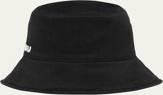 Miu Miu Logo Velvet Bucket Bag