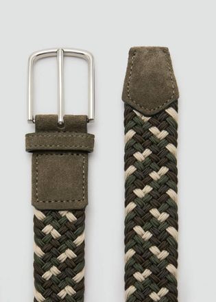 Mango Cintura elasticizzata intrecciata colorata kaki - Uomo - 100 - MANGO MAN