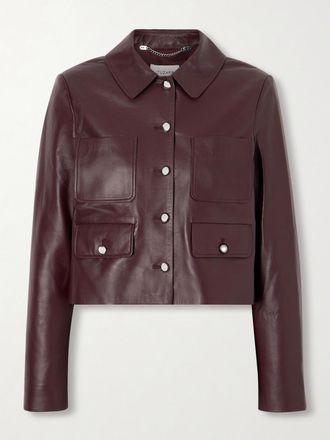 Altuzarra Giacca Cropped In Pelle Astley - Bordeaux