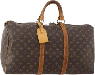 Louis Vuitton Pre-owned Vintage Boston Bag - Dames - Vintage Weekendtas - Bruin - ONE Size - Leer - Vintage
