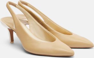 Chlo&eacute; Suzie leather slingback pumps