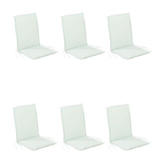 ED&Egrave;N JARD&Iacute; Pack 6 cojines para sillones de exterior repelente al agua verde claro