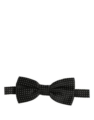 Dolce & Gabbana Polka-Dot Silk Bow Tie - Black