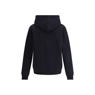 Ami Logo-Embroidered Cotton Hoodie - Black