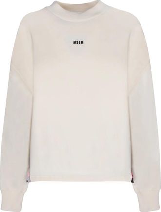 Msgm Sweatshirt - Dames - Sweatshirts - Beige - L - Katoen - Hoodies & sweatvesten