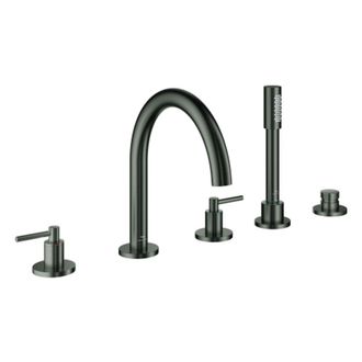 GROHE Combinaci&oacute;n De 5 Agujeros Para Ba&ntilde;era Atrio 29407 Fms Maneta Hard Graphite Cepillado, 29407al0