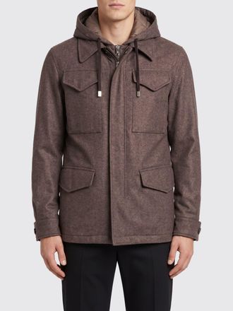 Eleventy Giubbotto con cappuccio in misto lana e cashmere con tasche utility a patta