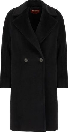 Max Mara Double-Breasted Coats - Dames - Mantel - Zwart - L - Jassen