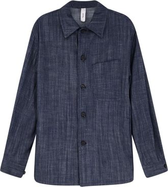 Hev&ograve; Hombre, Camisas, Azul, Talla: L