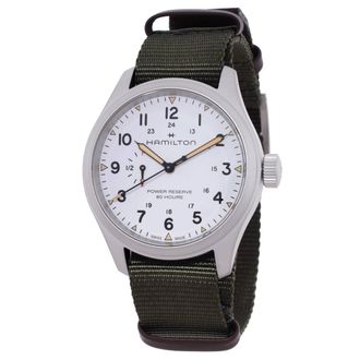 Hamilton Khaki Field Hand Wind White Dial Mens Watch H69509910