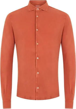 Fedeli Heren, Overhemden, Oranje, Maat: S