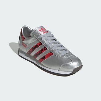 adidas Originals Unisex Country Japan Shoes - Silver Leather - Size UK 8.5