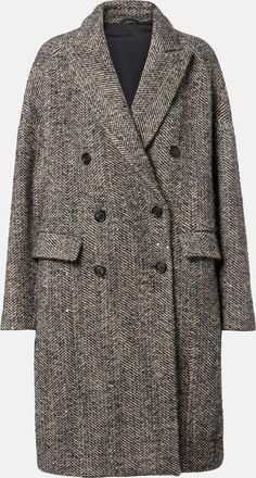 Brunello Cucinelli Herringbone wool-blend coat