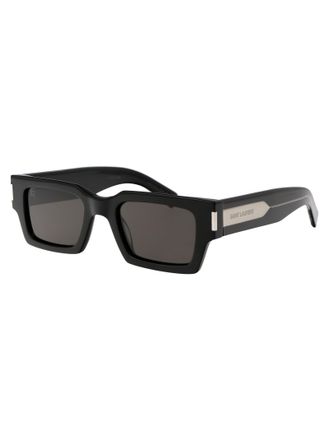 Saint Laurent Unisex Sunglasses Sl572 Black Resin Black-Crystal-Grey Black/crystal/grey