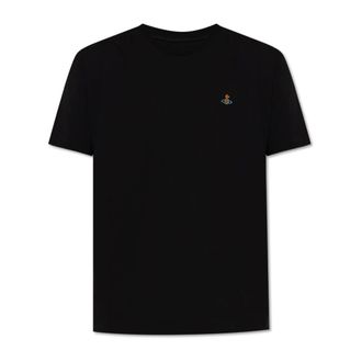 Vivienne Westwood T-Shirts, unisex, Black, Size: XS T-shirt with logo