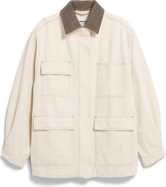 Armedangels Workwear Canvas Jacket Freizeitjacke f&uuml;r Damen | wei&szlig;/beige
