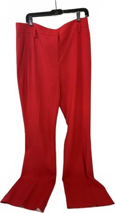 Judith & Charles Womens Orsay Stretch Wool Pant In Scarlet Red